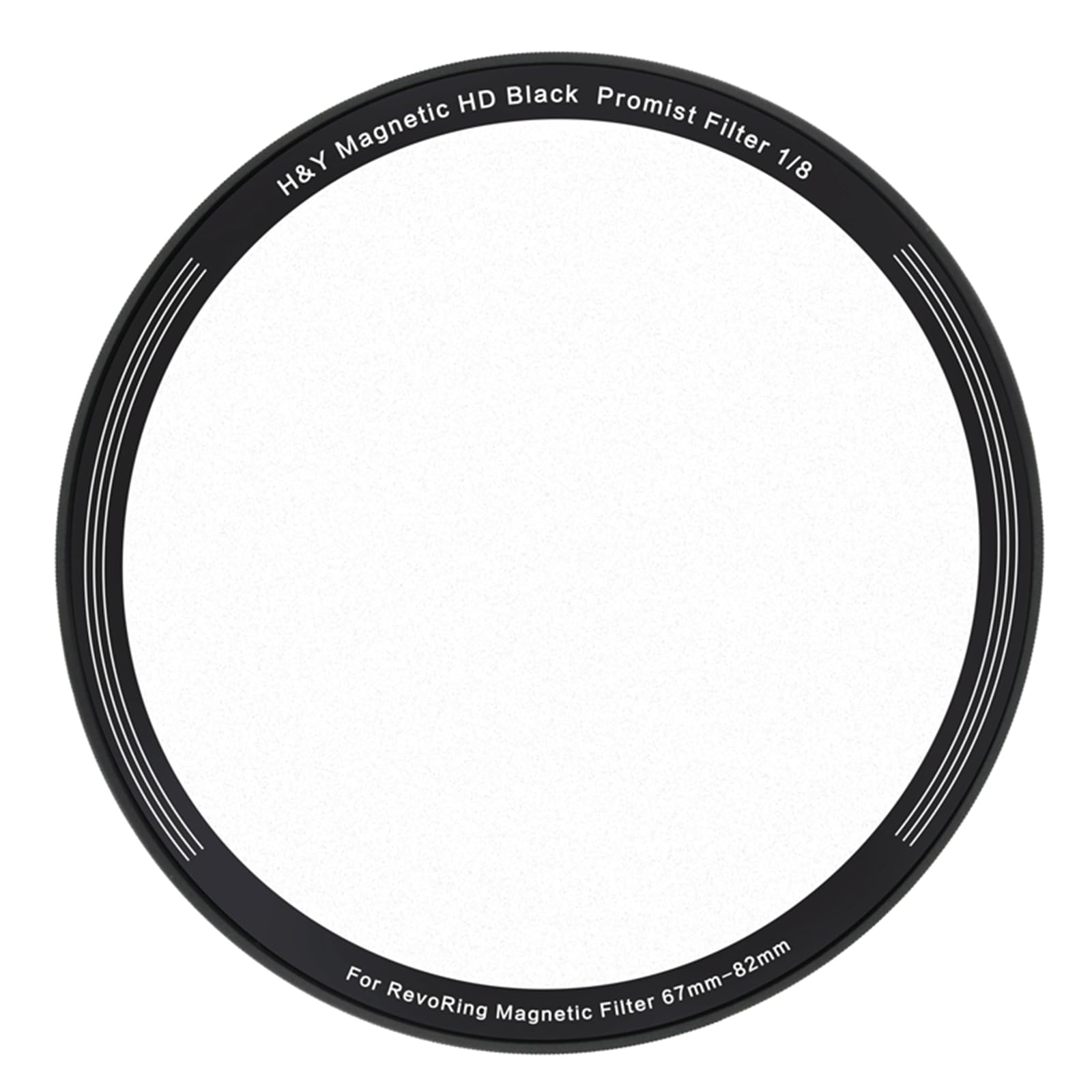 H&Y Filtre à brume magnétique noir pour RevoRing 67-82 mm, filtre d'objectif à diffusion douce 1/8, Black Pro Mist pour une texture cinématographique subtile, verre optique allemand