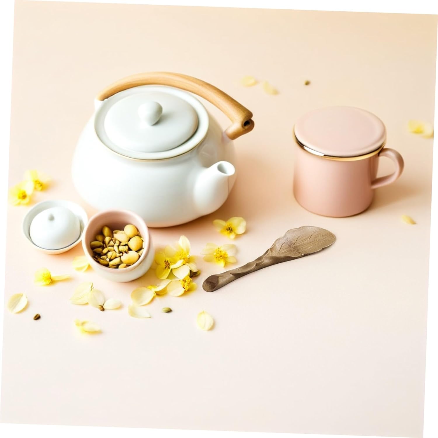 FUOYLOO Decorative Tea Scoop Creative Tearoom Tea Spoon Small Lightweight Scoop for Loose Leaf Ceremony Accessories