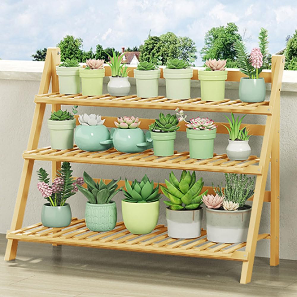 Amazon.co.jp: 植物スタンド 木製 本棚 格子 植物棚 植木鉢スタンド