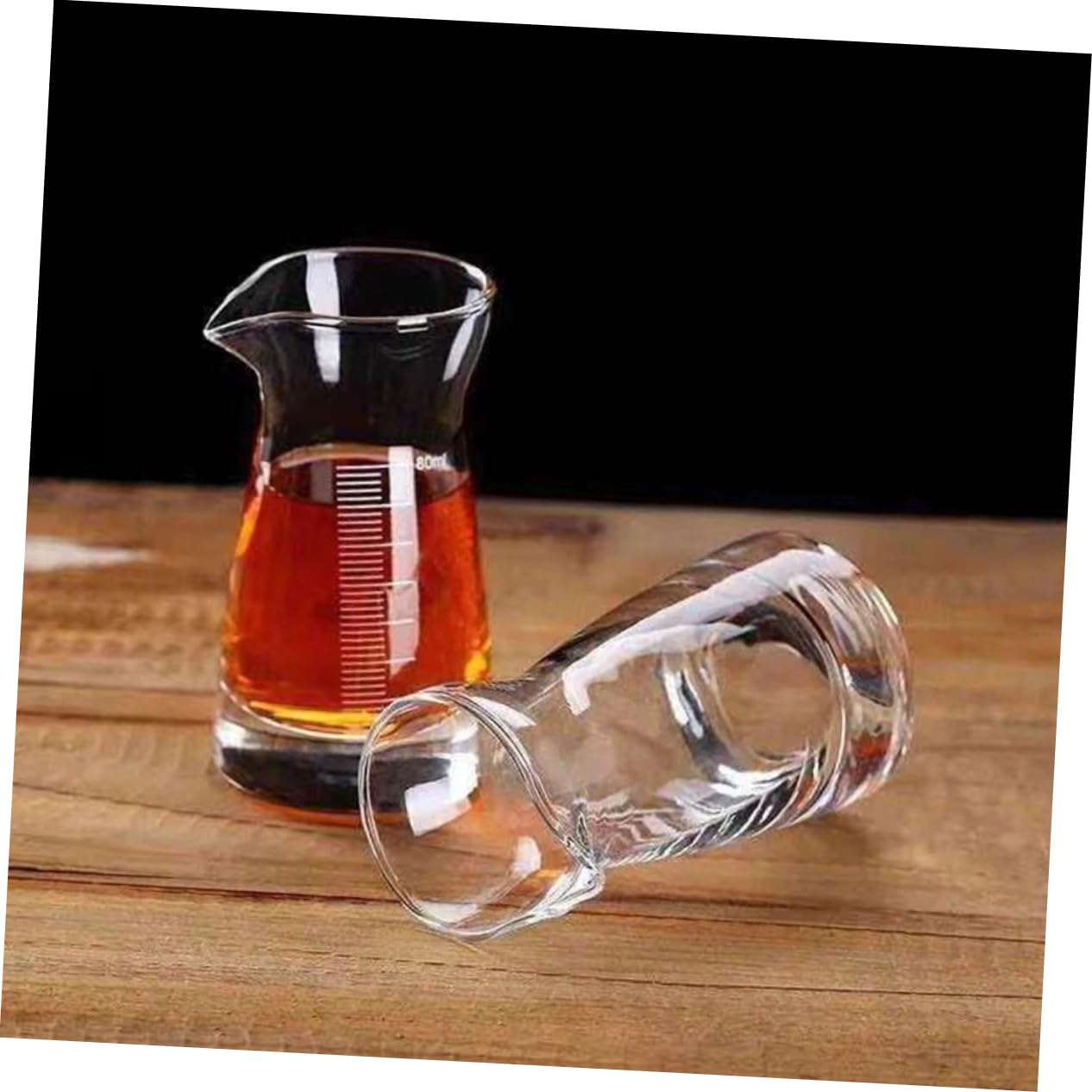 VALICLUD 6pièces Tasses à Mesurer pour Verre avec Graduation Claire pour Mesurer Et Conserver Et Boissons