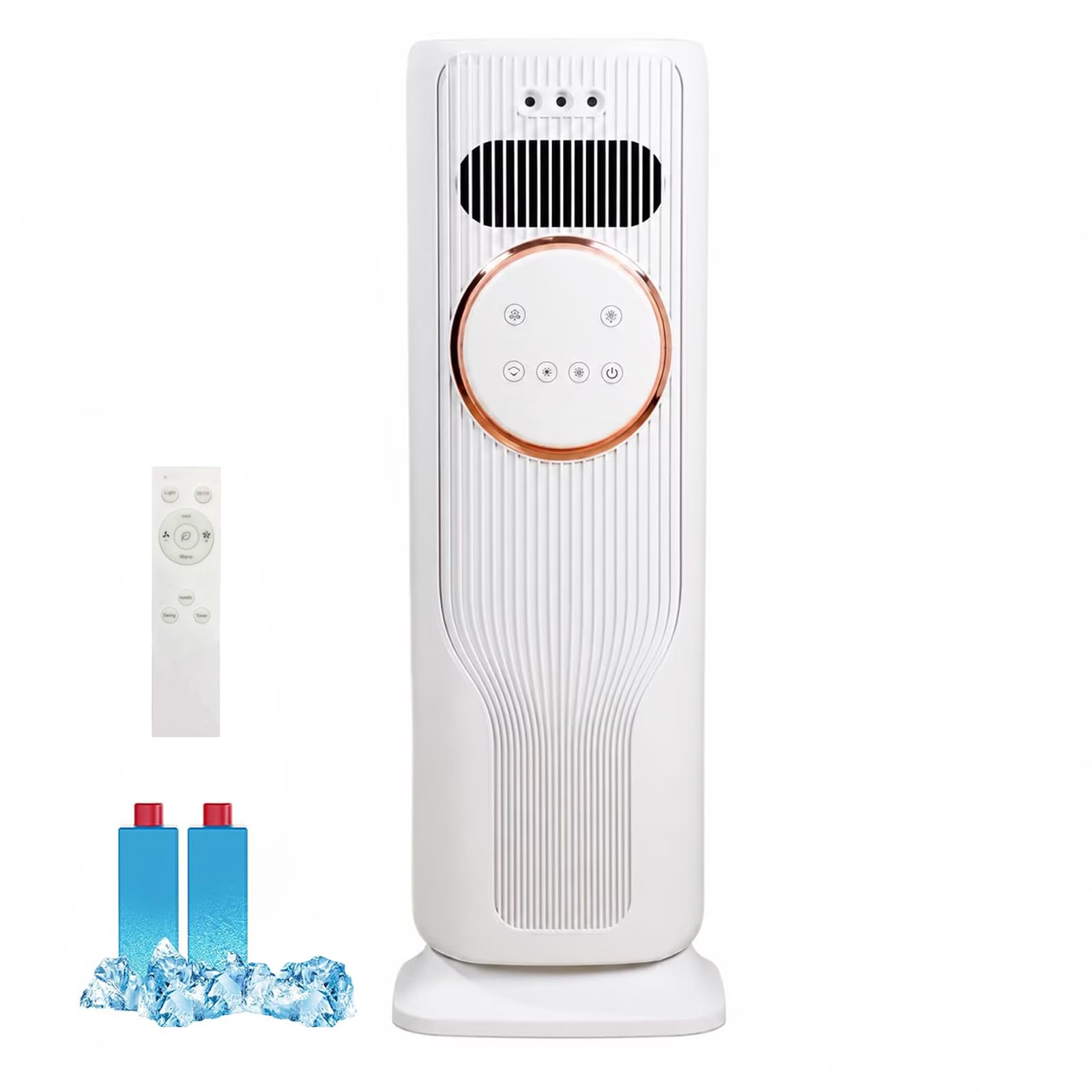 Climatizzatore Portatile con 5 Modalità Caldo e Freddo, Raffrescatore Evaporativo con Oscillazione 180° e Serbatoio 3L, Raffrescatore d’Aria per Casa Ufficio Soggiorno e Camera Da Letto (Bianco)
