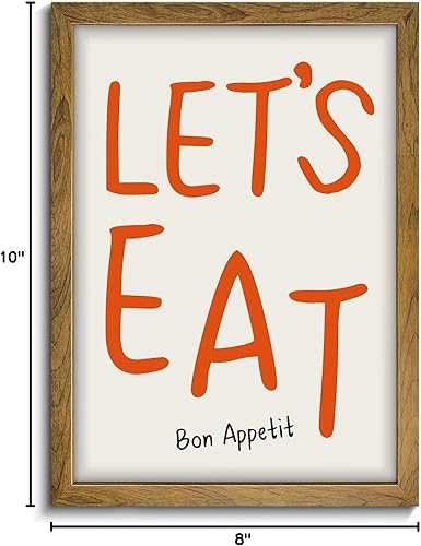 Miniatura 6 de Let's Eat Prints - Arte de pared enmarcado para cocina, impresión abstracta, impresión de buen provecho, póster de cocina, decoración de pared de