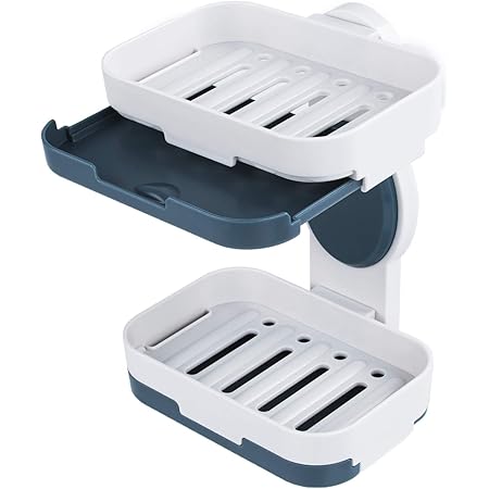 Amazon Colorcoral せっけんおき 石鹸ケース 速乾 石鹸ホルダー 省スペース クリア おしゃれ ライトグレー 二層 ソープディッシュ ホーム キッチン オンライン通販