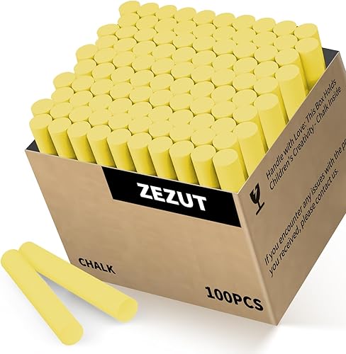 Miniatura 12 de Tiza blanca con borrador magnético, 80 piezas de tizas de bajo polvo en barra al por mayor para pizarra de aula escolar, no tóxicas