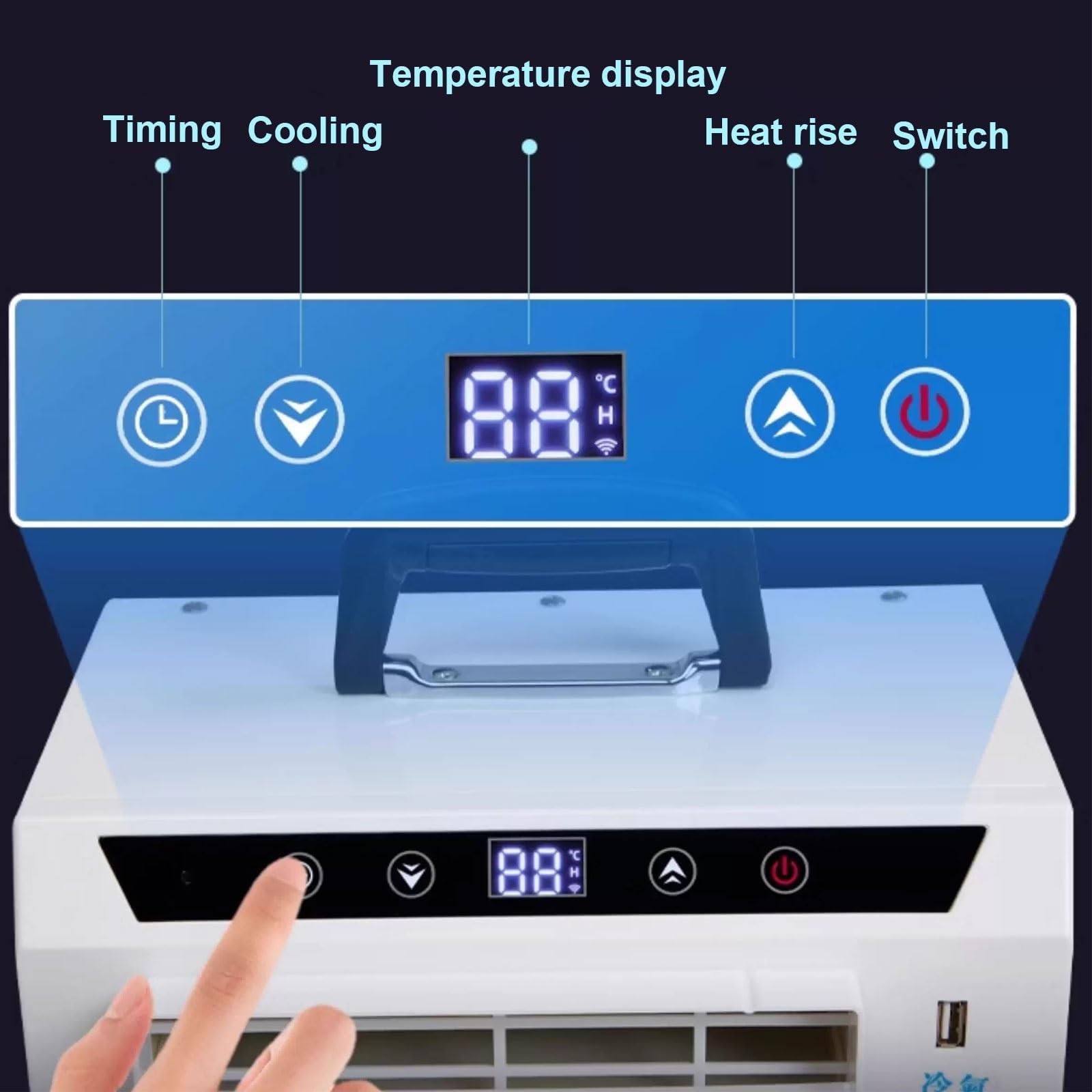 Przenośny Klimatyzator Typu Split 3000 Btu, Klimatyzator Kempingowy Z Wi-fi I Pilotem, Timer 12-godzinny, Przepływ Powietrza 130 M3/h, Klimatyzator Kempingowy Do Namiotu, Samochodu Kempingowego, Domu