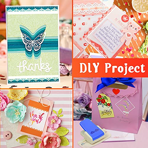 Ecohu Border Punch, Border Edge Craft Punch, Flower Design Embossing Punch, Tools Scroll Punch For Scrapbooking, Wedding Cards, Decoration And Diy Arts. (Patten-1) #TOP5