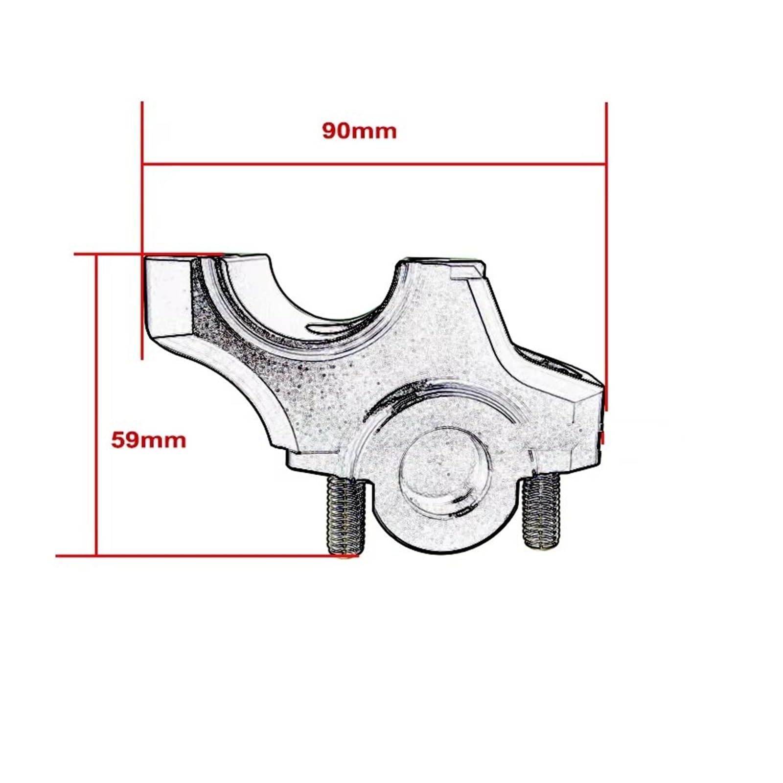 Abrazadera Elevadora Para Manillar De Motocicleta Para MT-09 Para FZ-09 Para XSR900 2012 2013 2014 2015 2016 2017 2018 Alzas Manillar Moto(Plata)