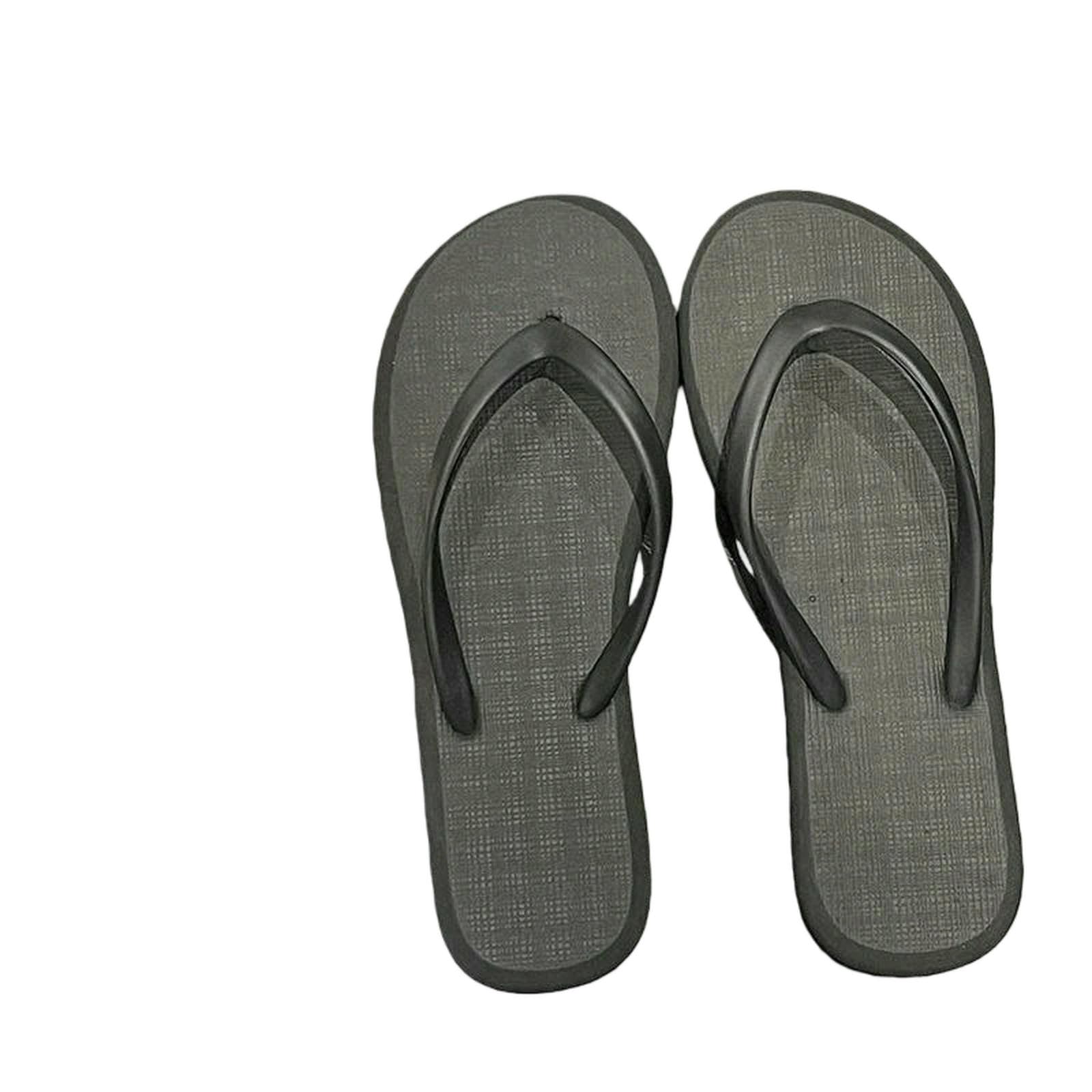 ZSLFCBD Summer Slippers Fashion Women Flip Flop Thick Heel Flat Sandals Beach Clip Toe Herringbone Slippers-black-37-38