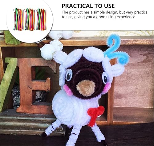 Miniatura 9 de MAGICLULU Varilla de alambre de chenilla, 300 unidades, para bricolaje, con brillantina, limpiador mullido, accesorios de limpieza, accesorios de