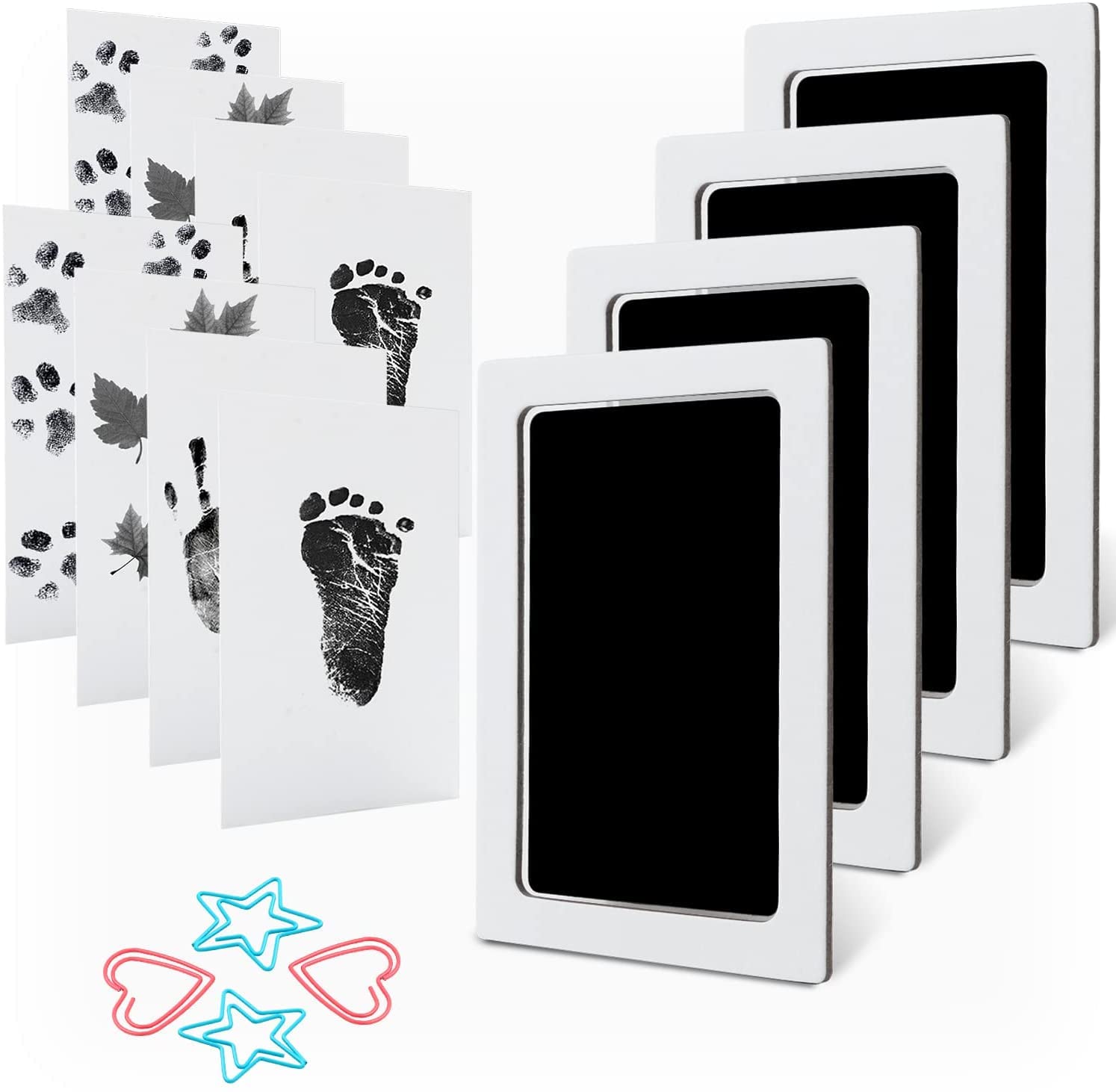 Footprint and Handprint Ink Pad Kits Pet Paw Print Ink Kits 4 Packs Medium Size