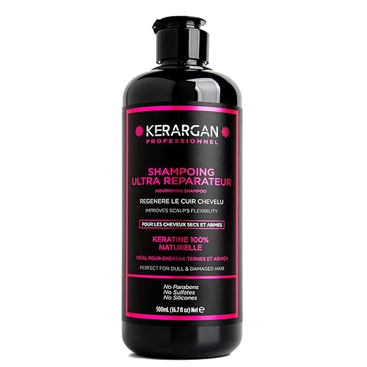 Kerargan Shampoo mit Keratin und Arganöl, um Ihr Haar zu stärken und