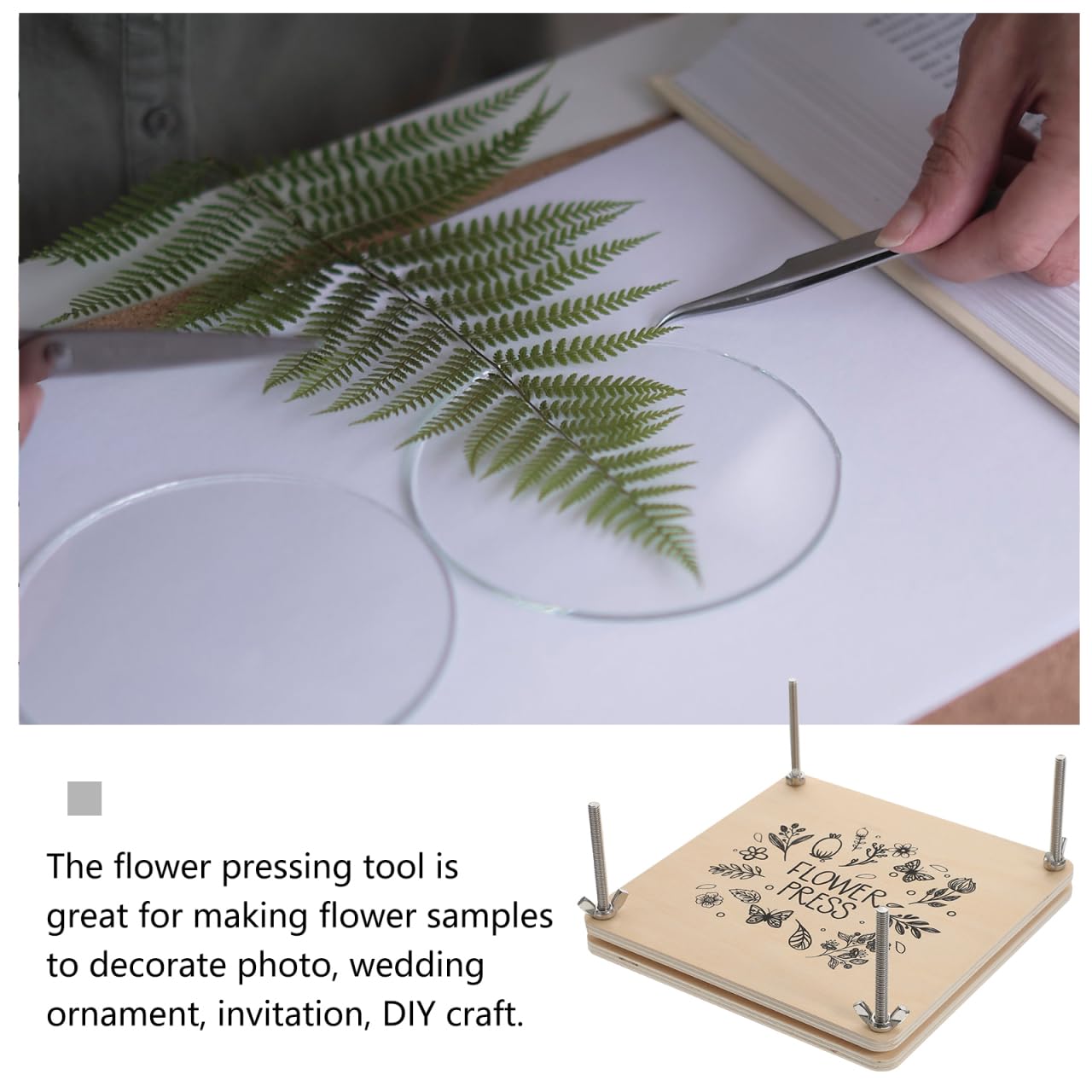 Didiseaon Kit De Prensa De Flores Y Hojas Herramienta Para Prensar Plantas Secado Rápido Para Manualidades Diy Decoración Y Proyectos Creativos