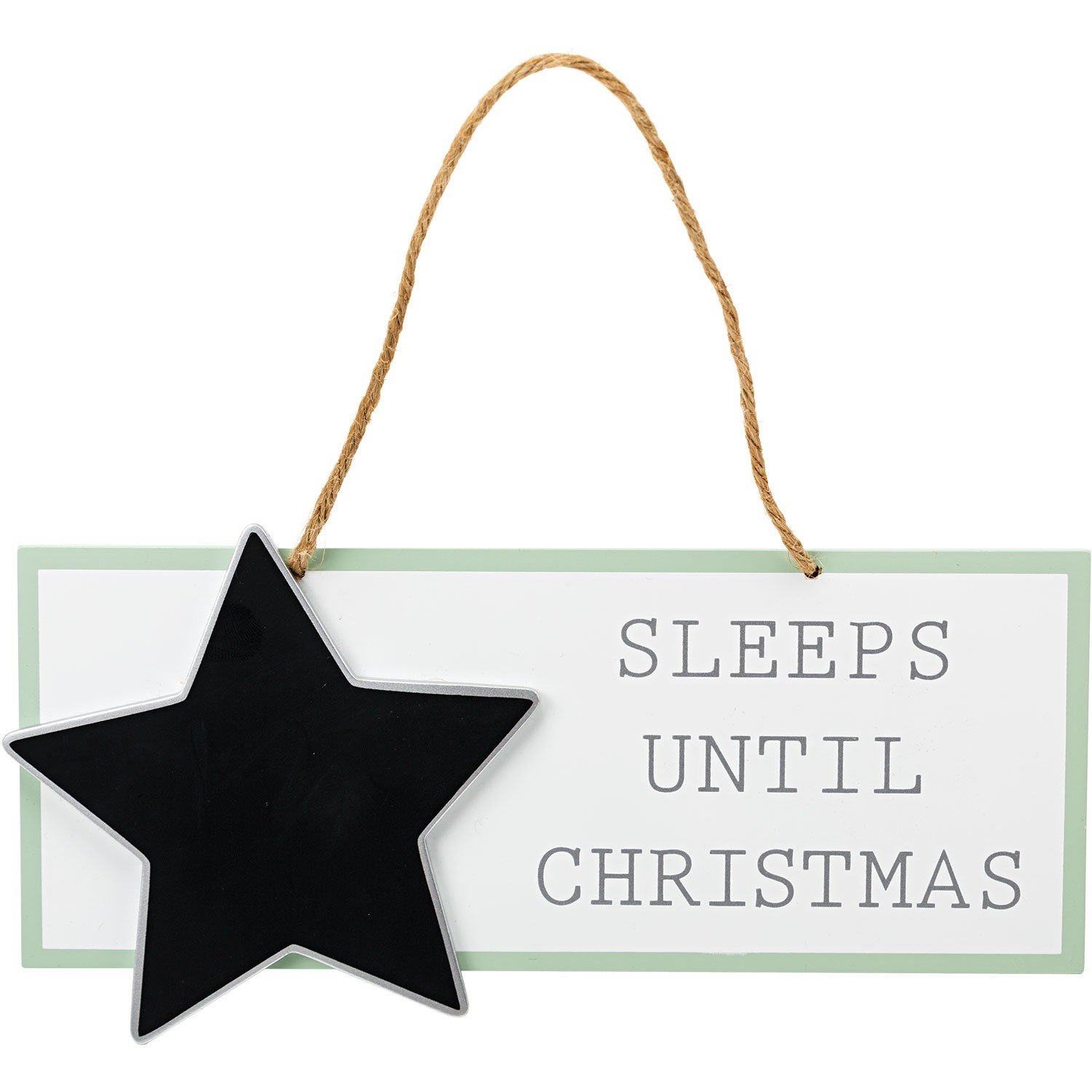 Advent Calendar Christmas Countdown Wooden Hanging Xmas Plaque Decoration