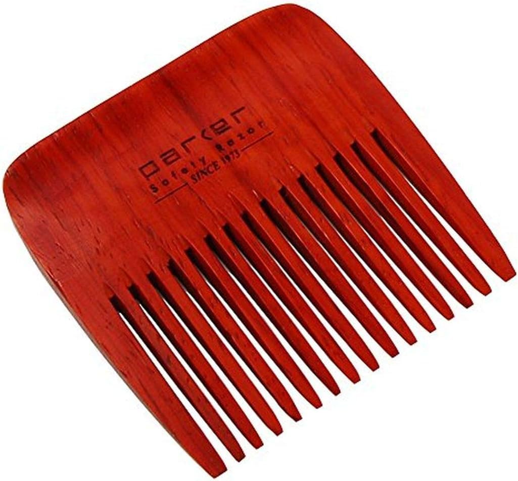 Parker Rosewood Wide Tooth Beard Comb with Jute Pouch