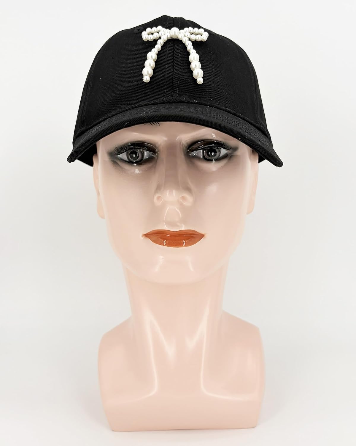yolrdiw Women's Cute Pearl Bow Baseball Cap Adjustable Summer Outdoor Sun Hat
