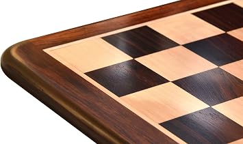 Premium Wooden Chess Board in Dark Brown Indian Rosewood 21 Inch Handmade Solid Wood Tournament Board with 55 mm Squares and Smooth Polished Finish