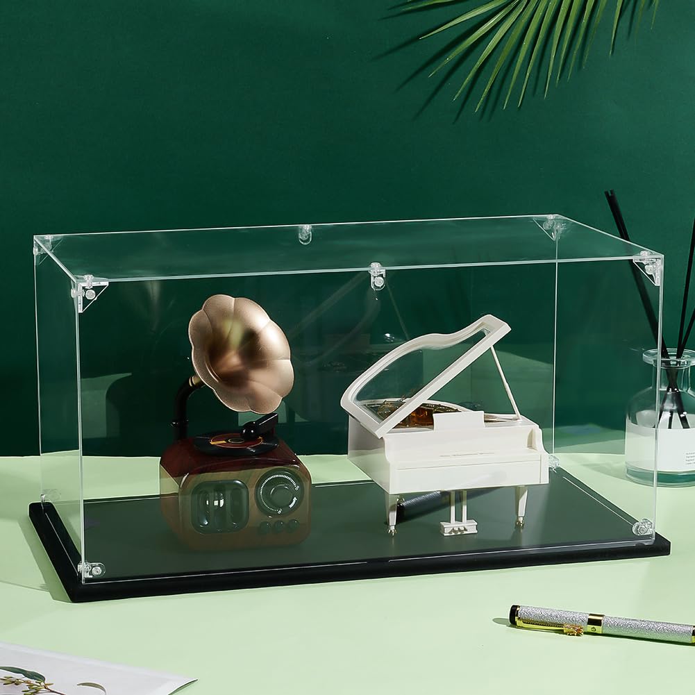 Vitrine Acrylique Transparente 40x20x20 Cm – Panneaux 2 Mm – Protection Poussière – Pour Figurines, Collections, Bijoux – Montage Facile