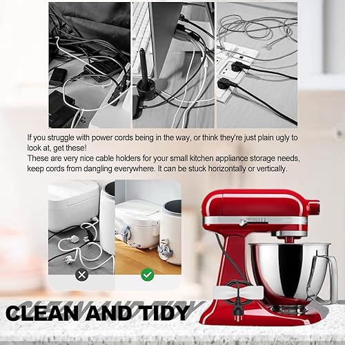 Organizador de cables para electrodomésticos de cocina 3 piezas de bobinador de cables envoltura de cables adhesiva de alta calidad mezcladora