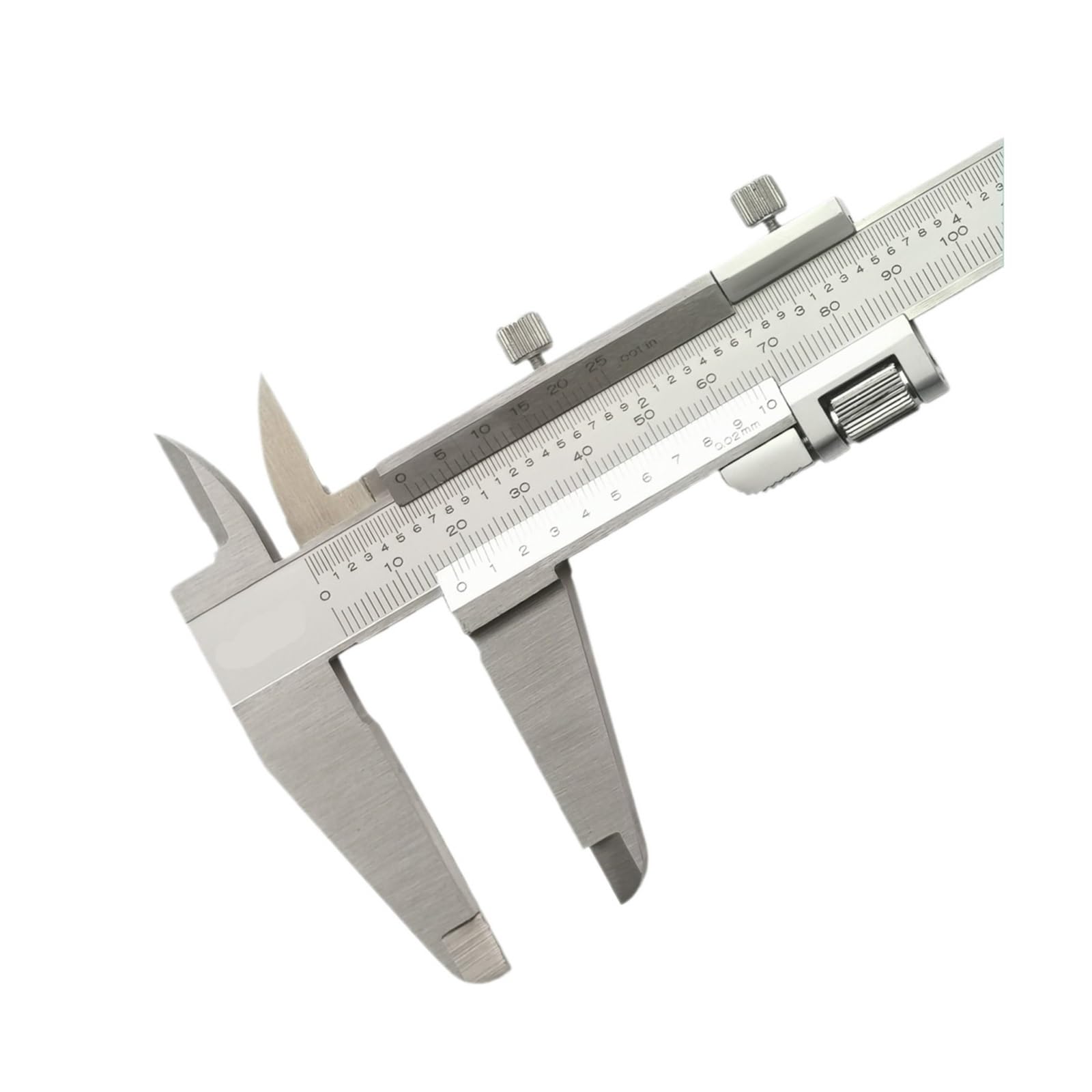 Jednoczęściowa suwmiarka ze stali nierdzewnej 150 mm/6" Standard DIN 200 mm/8" z precyzyjną regulacją 300 mm/12" (141-104 200 x 0,02 mm)