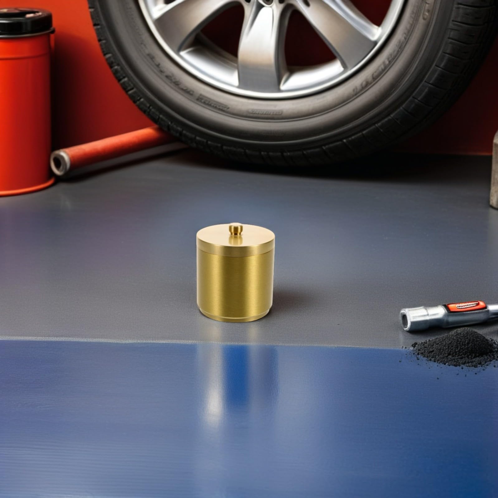 Cendrier de Voiture Multifonction en Laiton avec Couvercle 2 Pièces