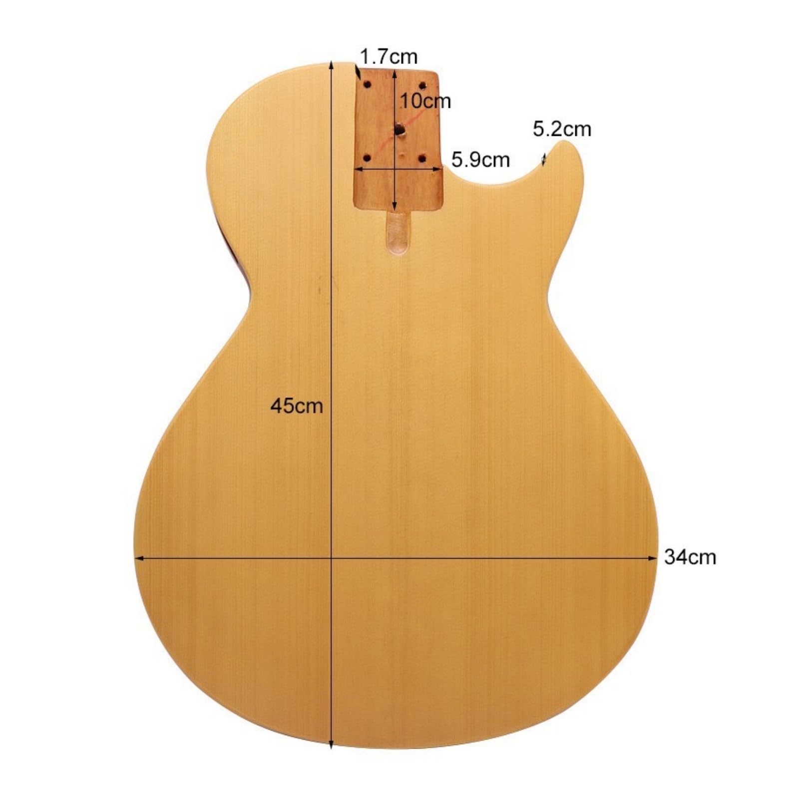 Acoustic Gitarre Rohling Spruce Decke Tonholz Musik mit Vorgefräster Elektronik Kammer Und Montagepunkten für DIY Bau Reparatur Werkstattprojekt Heimwerker