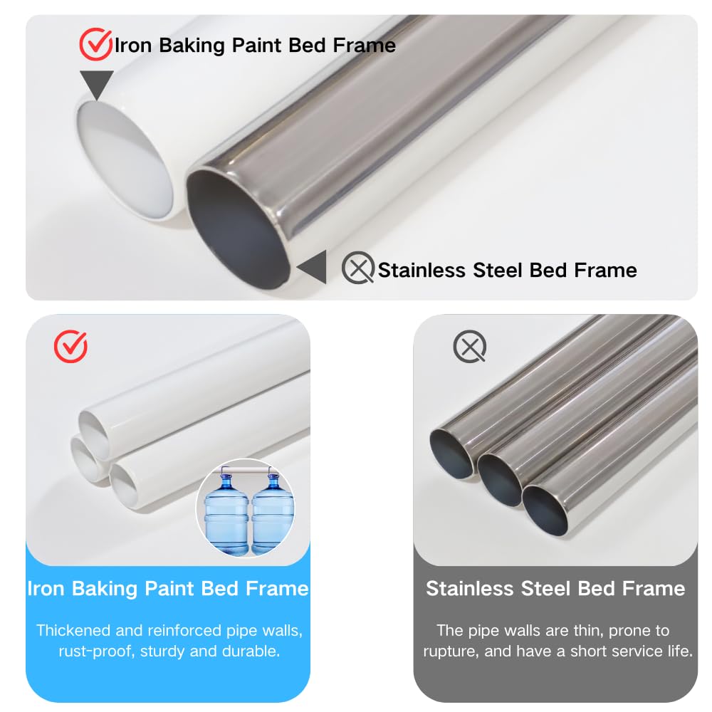 ZIQINPSQ Canopy Bed Frame Post Single Size,Thickened Metal Canopy Frame Poles,Four Corner Bracket Fit for Metal/Wood Bed Bedroom Decor - Image 3