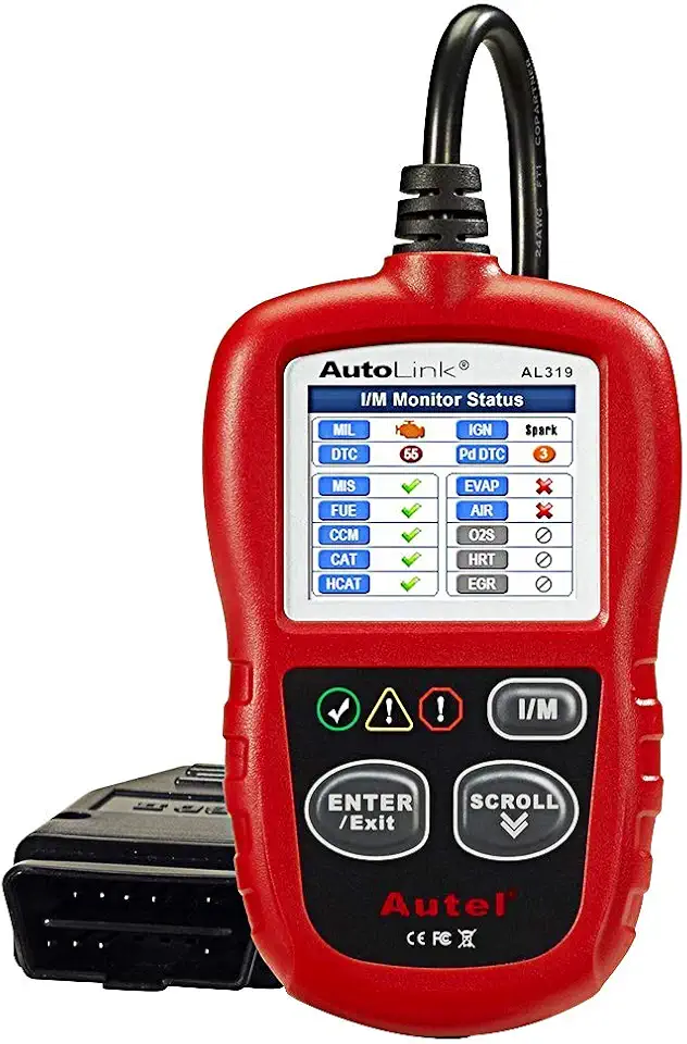 Autel Autolink Al319 Carro Obd2 Scanner Leitor de Código de Falha do Motor Leitor de Código Scanner Pode Ferramenta de Verificação de Diagnóstico para Todos os Carros de Protocolo Obd Ii Desde 1996