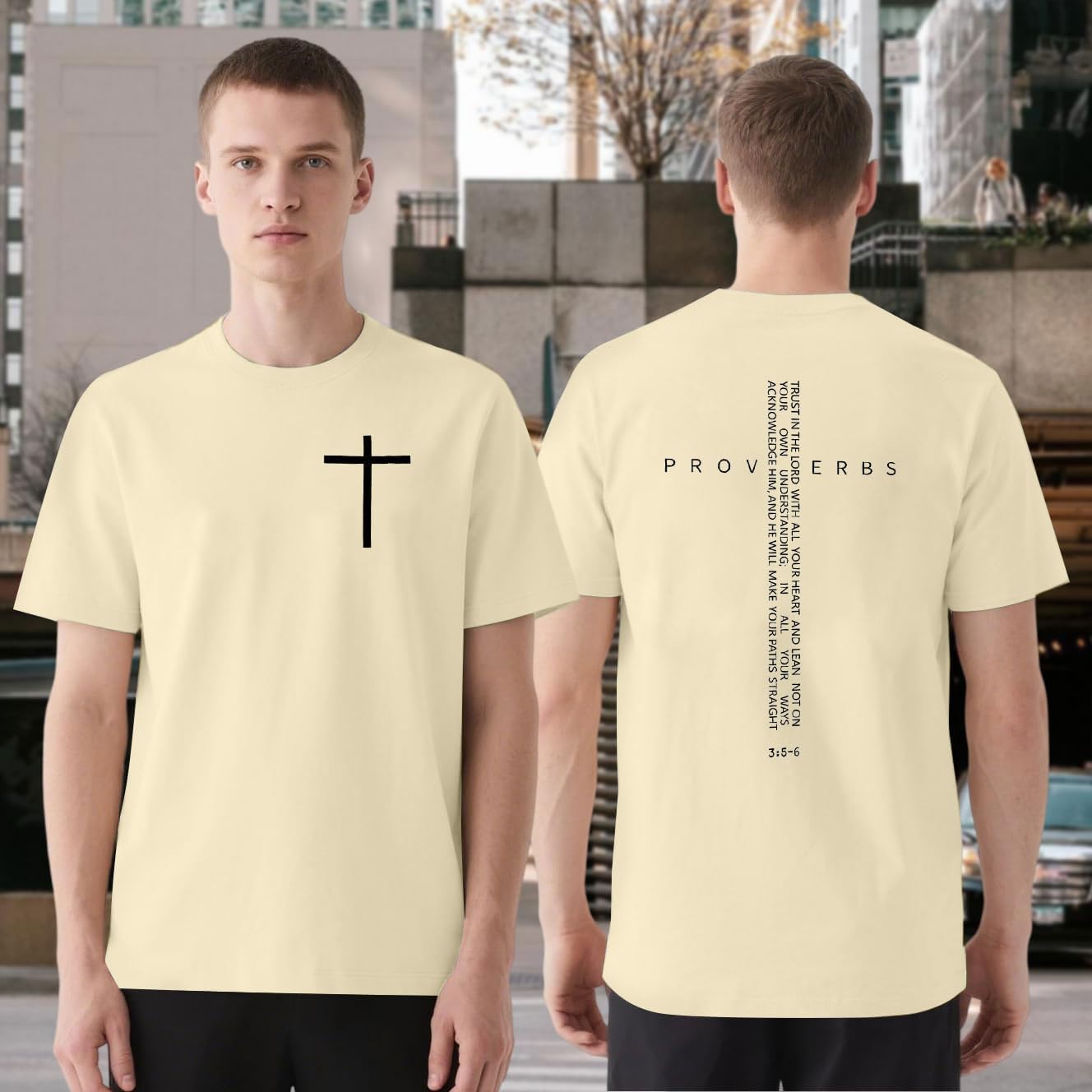 Christian Shirts for Men Vintage Religious Cross Bible Verse T-Shirt Jesus Faith Tshirt Inspirational Graphic Tees - Image 3