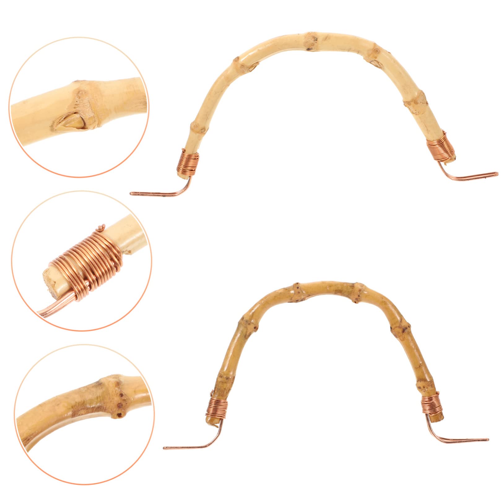 Asas Para Tetera De Bambú 18-22 Cm, Mango Ergonómico Tejido Resistente Al Desgaste, Empuñadura Reemplazable Para Tetera Doméstica y Portátil, Uso Cocina, Pack De 2 Piezas
