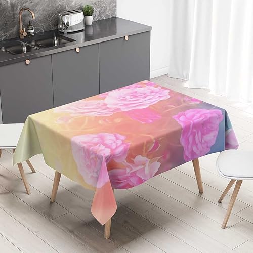 Miniatura 6 de Retro 60S 70S Design Manteles para mesa de 6 Sillas - Decoración de mesa de picnic pequeña de 54 x 72 pulgadas