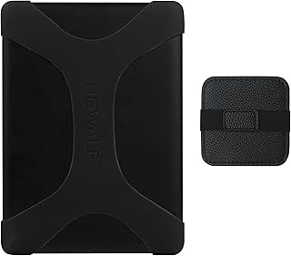 2PCS Security Hand Strap Holder for 6-8" Tablet and 2PCS Black Screen Cleaning Pad - Compatible for Paperwhite/BQ/Kobo/Sony/Pocketook/Tolino 6-8inch Ereader and Tablets-Black