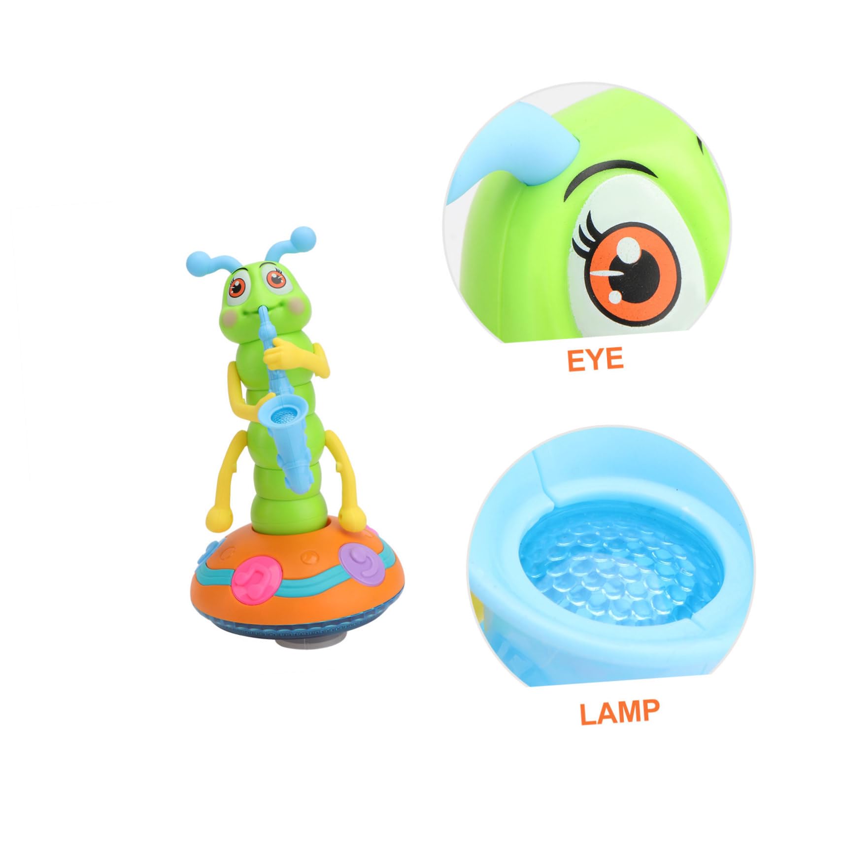Abaodam Giocattolo Musicale Elettrico del Bruco Multifunzionale per Bambini Luci e Danza, Giocattolo Educativo in Plastica Resistente per Prima Infanzia, Divertente per Colore Casuale