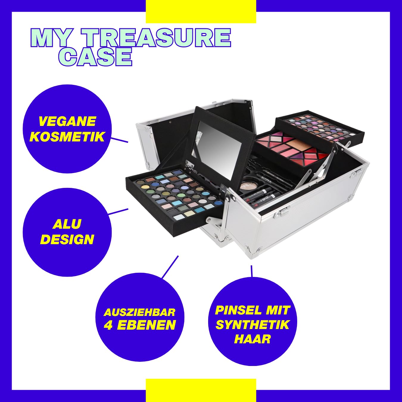 ZMILE COSMETICS MY TREASURE CASE Kosmetikkoffer vegane Kosmetik mit Schminke - Make Up Set für unterwegs, zum Reisen und Verschenken