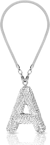 Adorno para espejo retrovisor de automóvil con dije de cristal de la suerte, accesorios de automóvil brillantes para mujer, dije de diamantes de