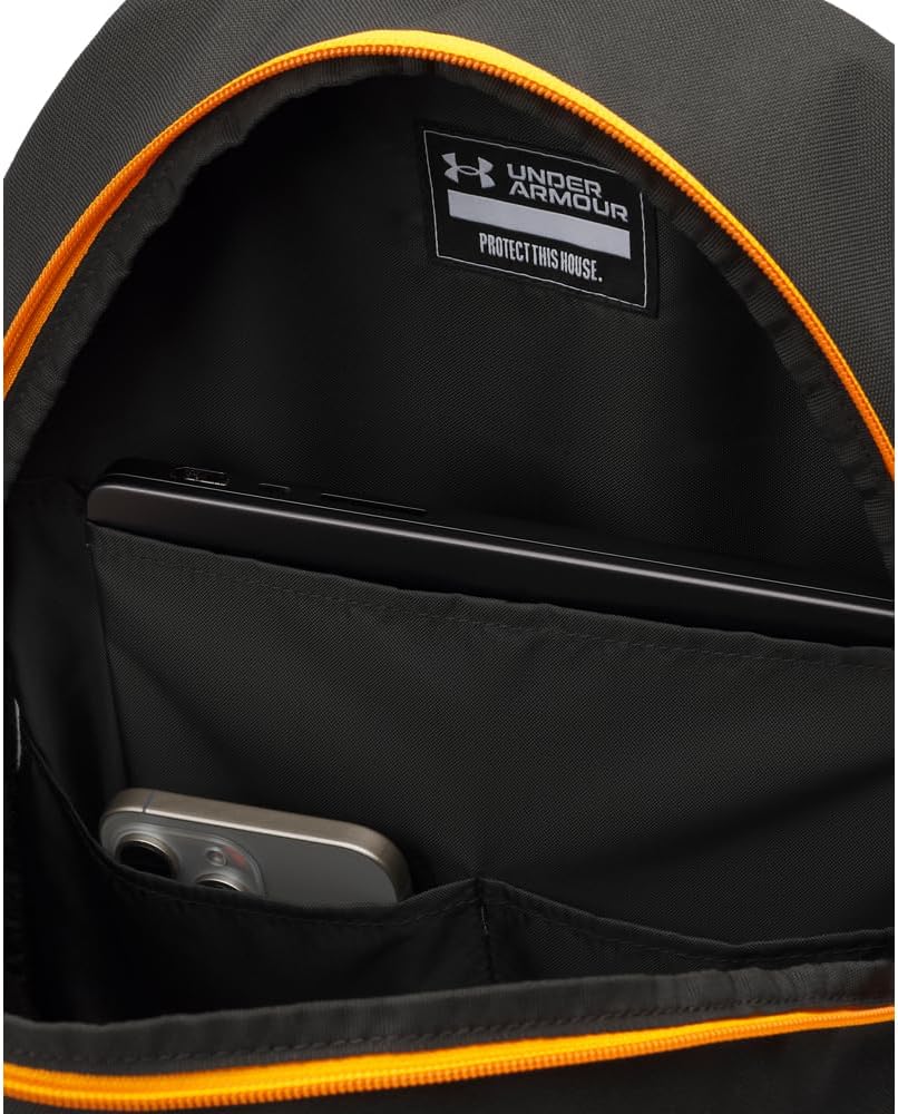 Under Armour Unisex Hustle Sport 6.0 Backpack, (003) Black/Black/Metallic Silver, One Size Fits Most - Image 4