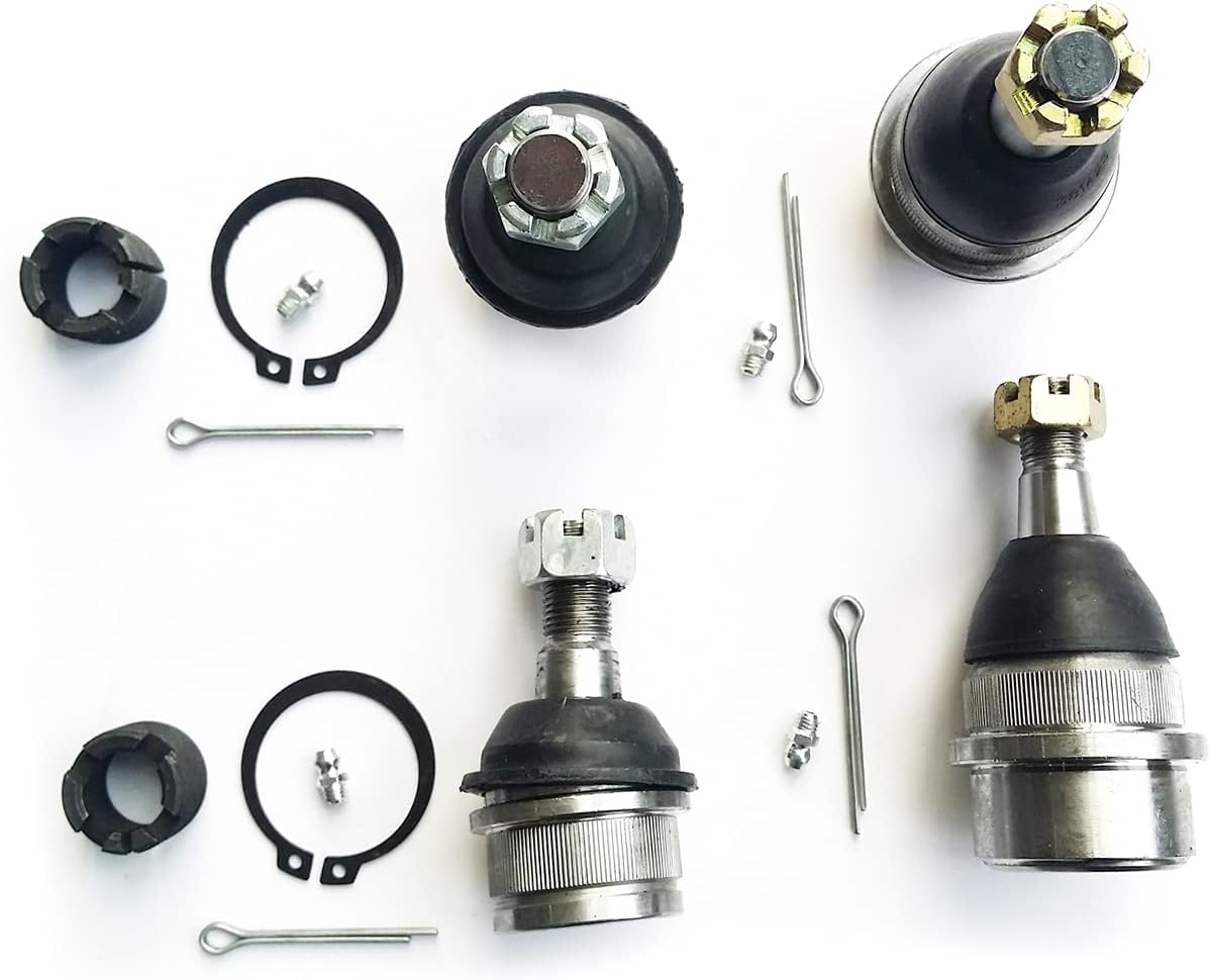 AngyMec 4PC Front Upper Lower Ball Joint Suspension Kit for Jeep Cherokee 90-01 for Jeep Comanche 90-92 for Jeep Grand Cherokee 93-98 for Jeep Wagoneer 90 for Jeep Wrangler 90-06 K3134 K3161