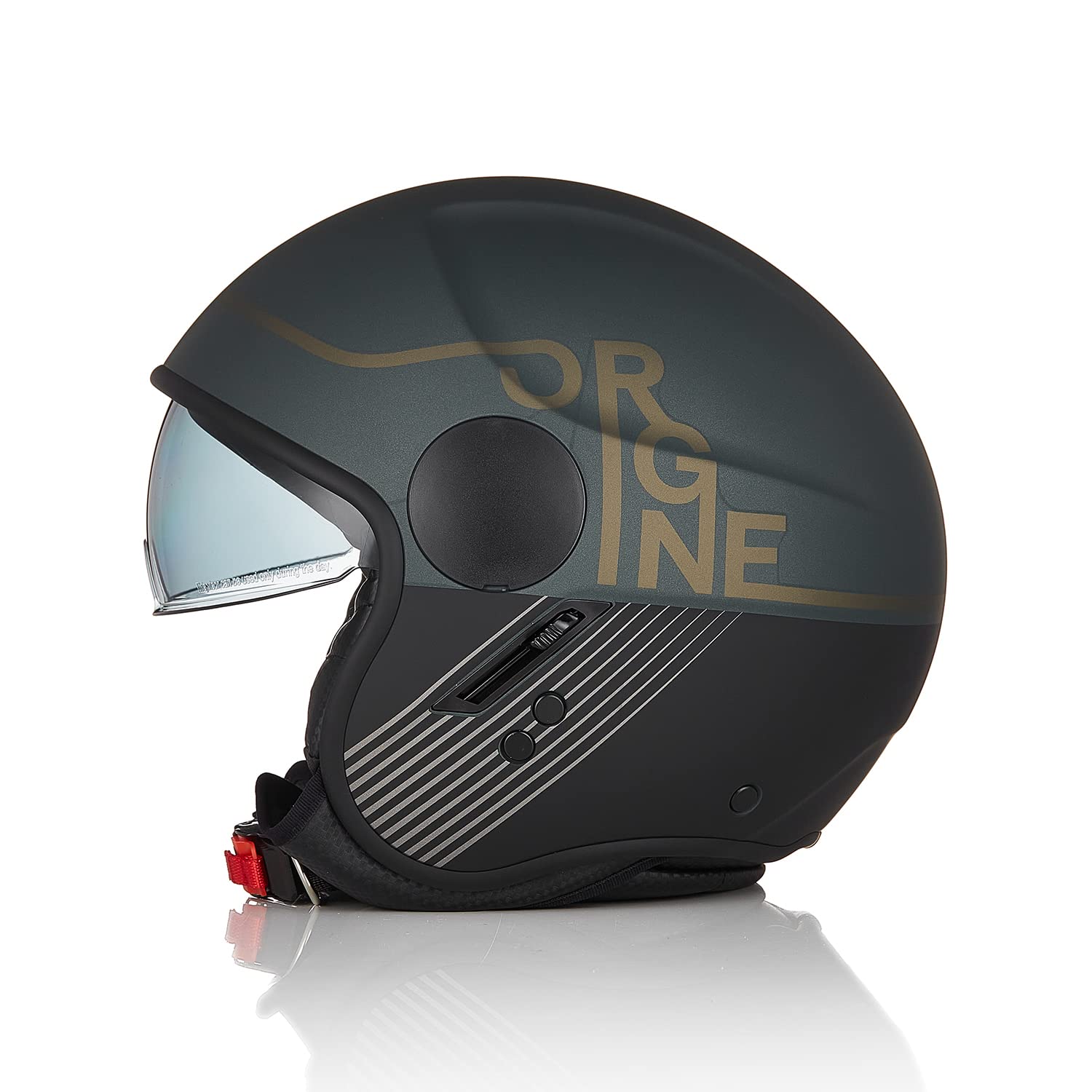 ORIGINE Casco Moto Jet Casco Scooter con Visiera Omologato ECE 22-06