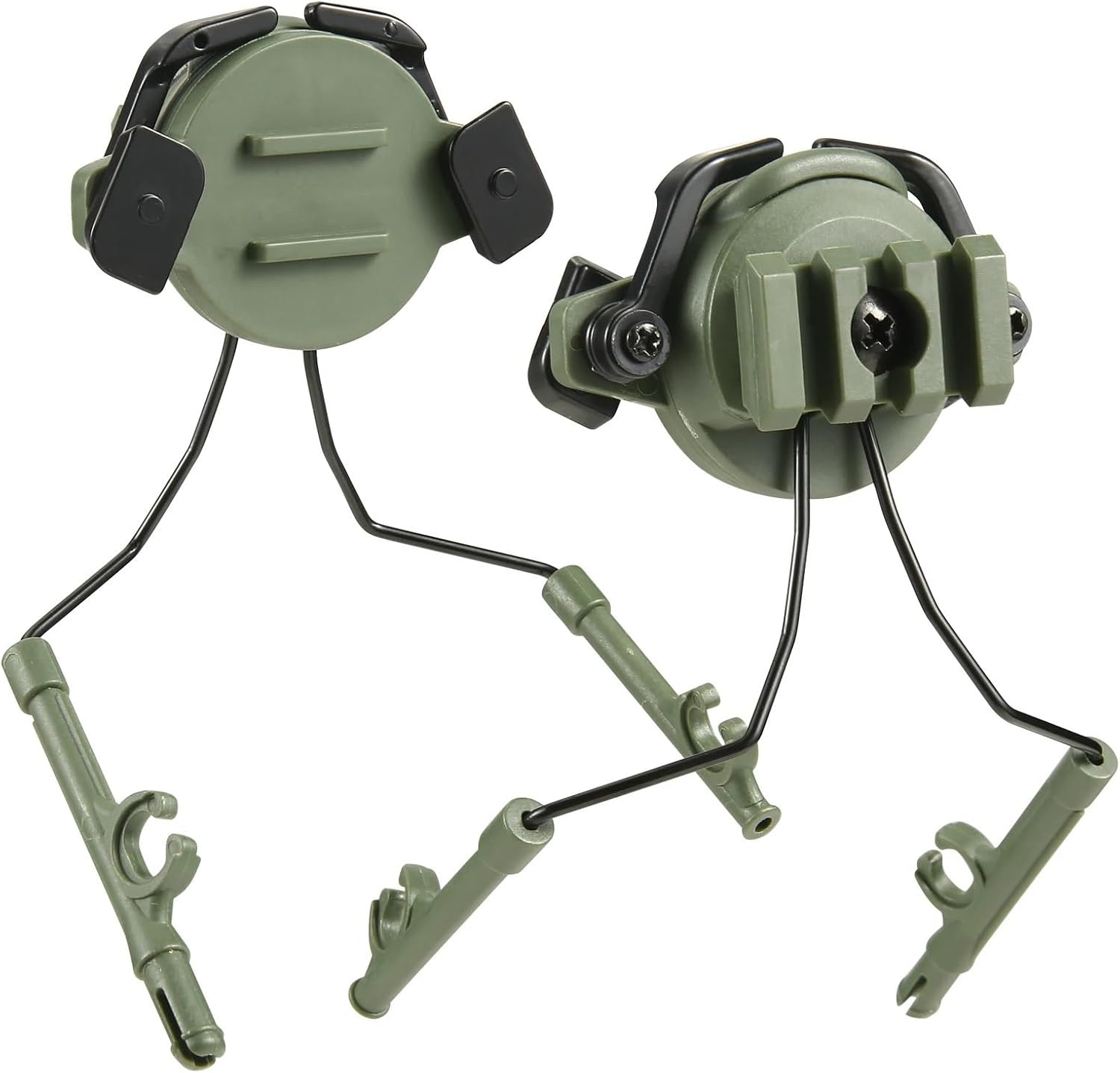 Tactical Rail Mounts Headset Fast Helmet Rail Adapter Headset Holder Shooting 360 Rotation Airsoft Helmet Rail Bracket