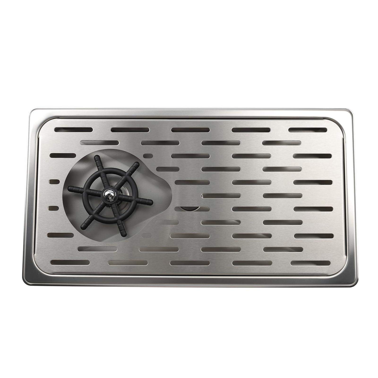 Pitcher Washer, Espresso Washer and Spray, Pitcher Rinser ?Drainage and Drip Tray, 304 Stainless Steel Bar Glass Washer Sink, Suitable for Home Kitchen, Hotel, Coffee Shop, Restaurant (Silver)