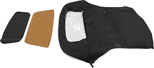 Miniatura 4 de HECASA Tapa blanda convertible compatible con BMW Serie 3 1994-1999 E36 318i 323i 325i 328i M3 Cabrio Negro + Marrón Techo de tela de vela con