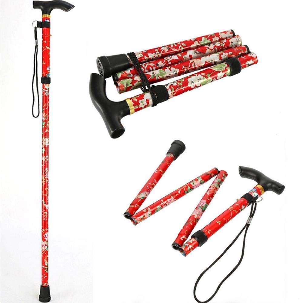 Bastón de Senderismo de aleación de Aluminio, bastón Plegable Ligero portátil para Hombres y Mujeres, bastón para Caminar al Aire Libre, muletas Times