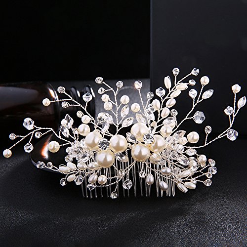 Weddwith Hair Accessories Hair accessories handmade making pearls hair comb Europe and the United States fashion simple bride hair comb hair accessories
