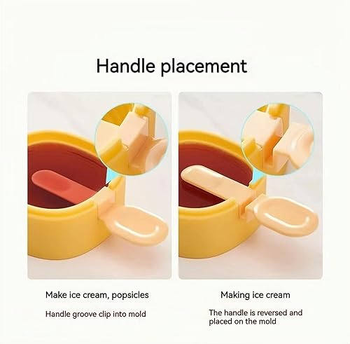 Miniatura 5 de Juego de 3 moldes para paletas con palillos, 3 piezas de silicona para hacer helados, moldes de helado congelados, accesorios de cocina, fácil