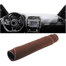 LINGYUE Dashboard Cover Dash Mat for VW Polo 6R 6C 2009 2010 2011 2012 2013 2014 2015 2016,Avoid Light Mat Sunshade Protective Dashboard Mat,Mat Dashboard Pad,C-Brwon