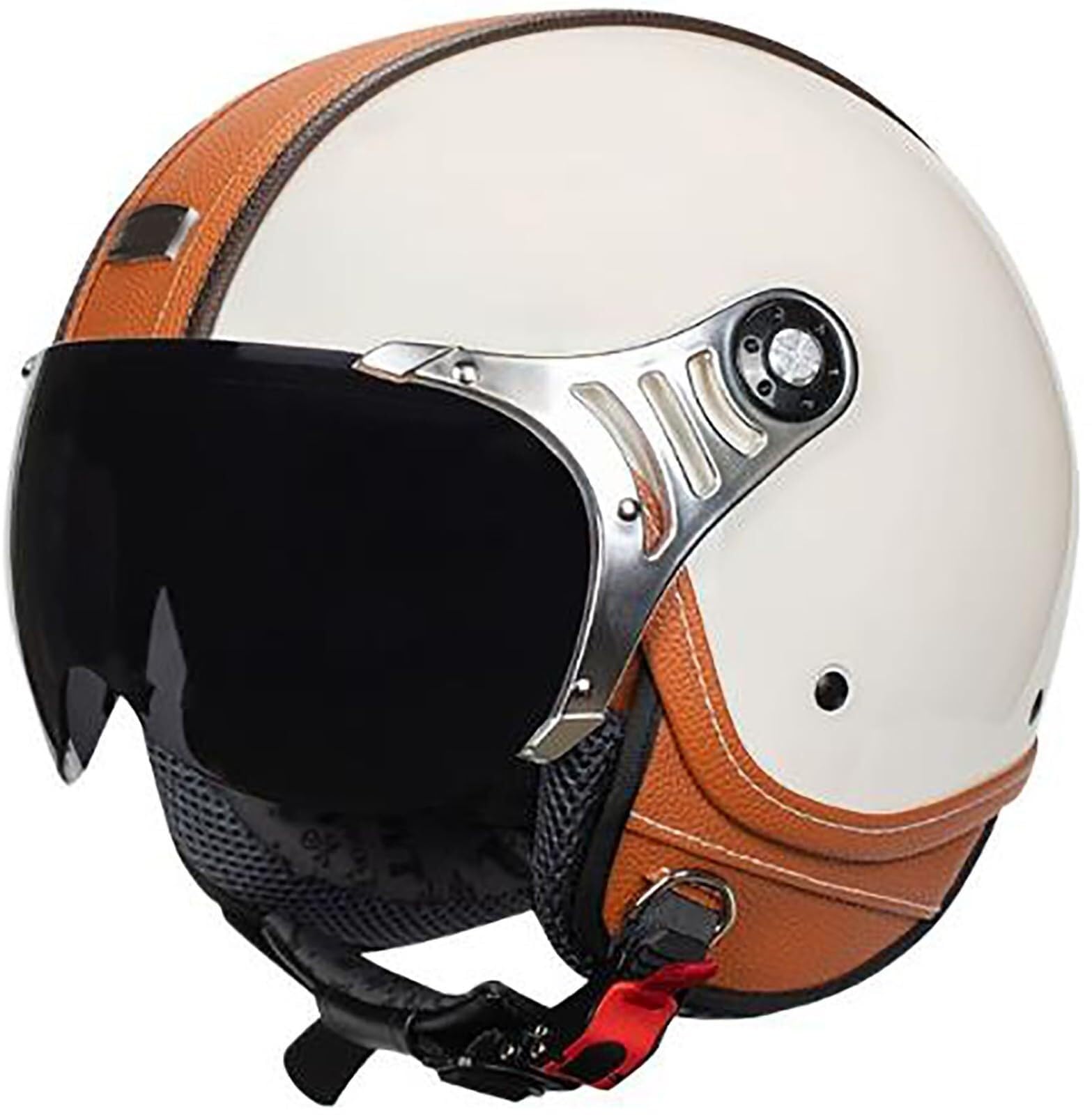 Casque jet visière contre le vent pour trajet en scooter L