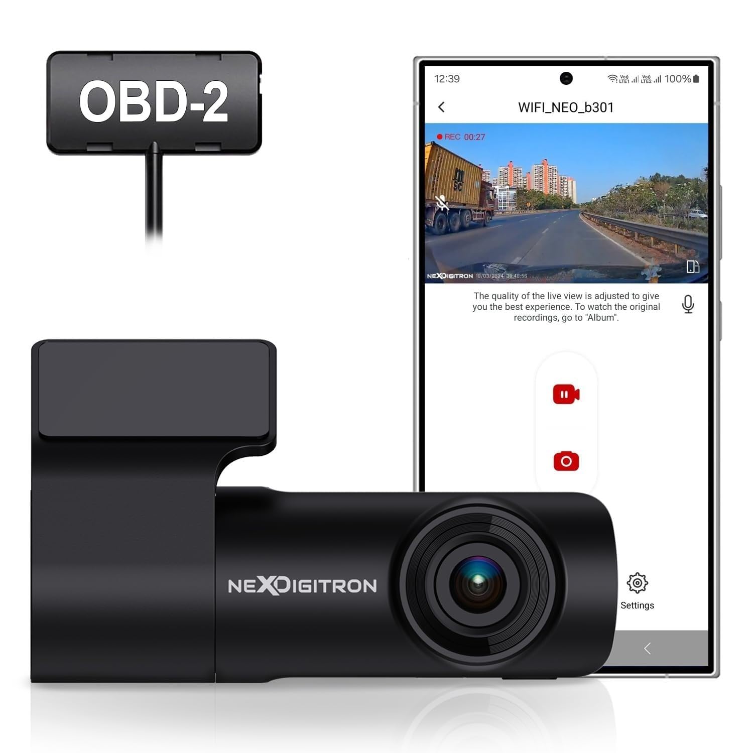 NEXDIGITRON NEO Car Dash Camera with OBD-2 Parking Kit, Plug & Play Self DIY Installation with in-Built Parking Mode, 1080P Full HD, 140° F2.0 6G Lens, G-Sensor, WiFi, Upto 128GB Supported (B0DDYDP9FV) Amazon Price History, Amazon Price Tracker