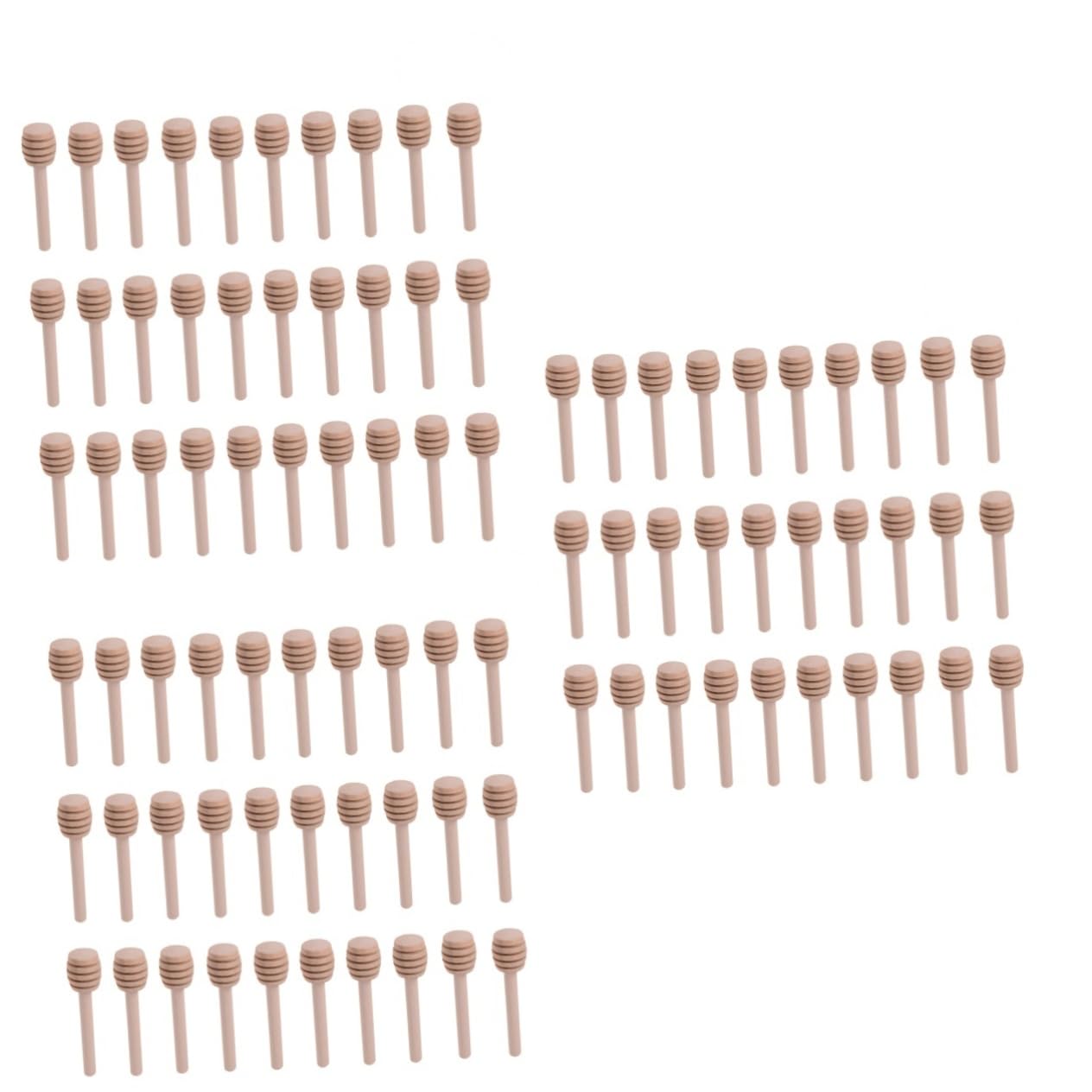 Unomor 3sets Wooden Honey Stick Mini Honey Sticks Mason Jar Honeycomb Mini Honey Dipper Sticks Bulk Honey Dipper Decor Honey Wand Stick Honey Stirrer Stick Jam Syrup Wand Mini Jar 30pcs*3