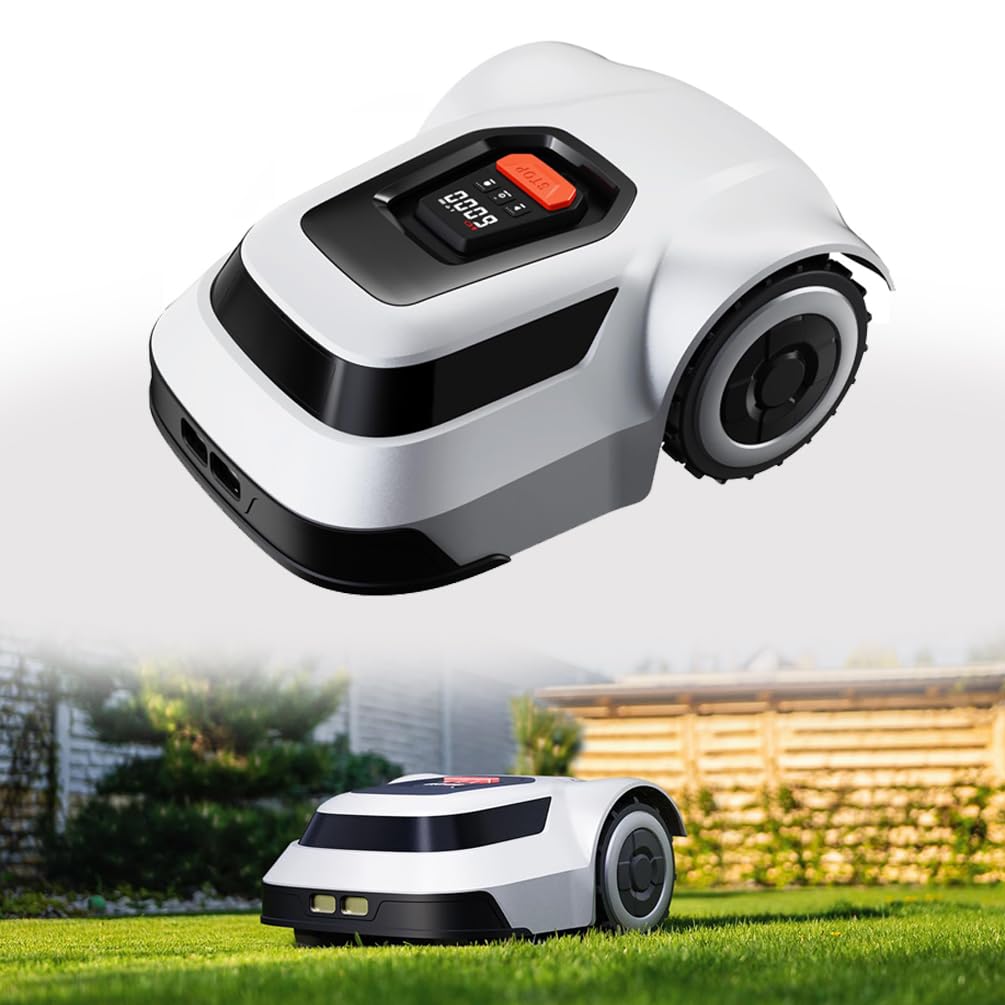 Robotyczna kosiarka do ogrodu do 1000 m², kosiarki robotyczne, sterowanie aplikacją, wysokość koszenia 30-70 mm, szerokość cięcia 20 cm, kąt wznoszenia 45% (24°), wydajność robocza 150㎡/h