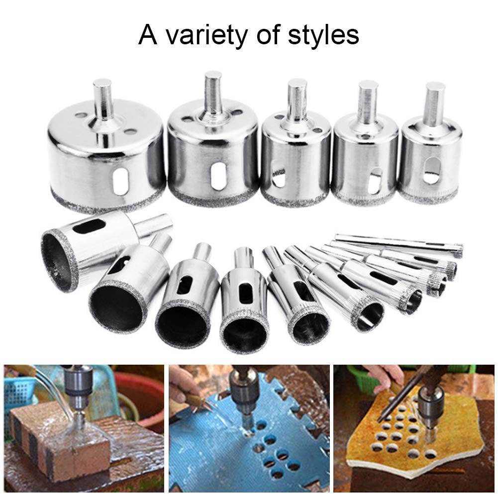 1/2 Inch Diamond Drill Bit For Tile & Glass - Hollow Core Hole Saw For Ceramic, Marble, Granite