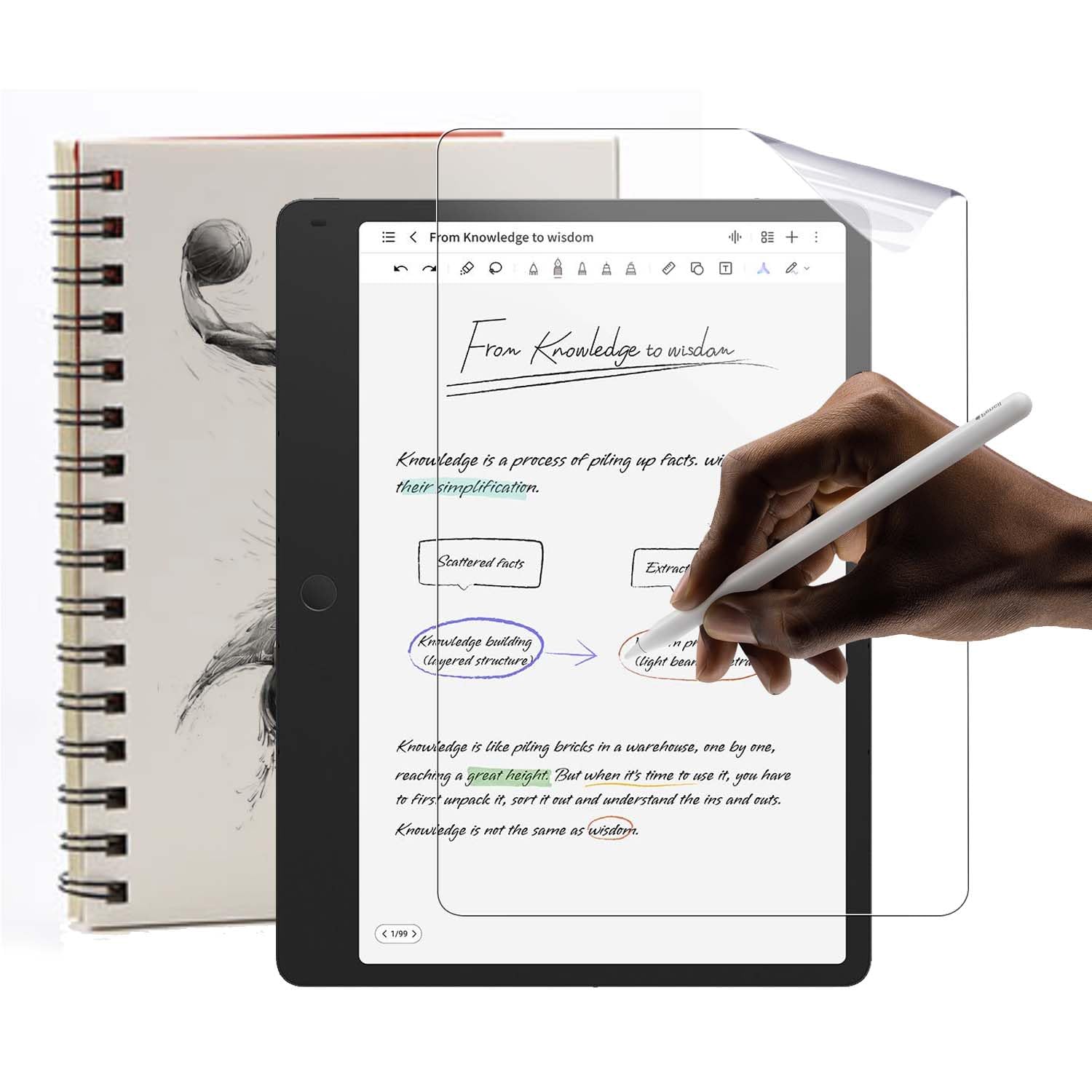 Amazon.co.jp: TCL Note A1 NXTPAPER 用 保護フィルム 紙のような描き